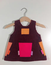 Load image into Gallery viewer, Trapeze Dress in corduroy with patches or pockets
