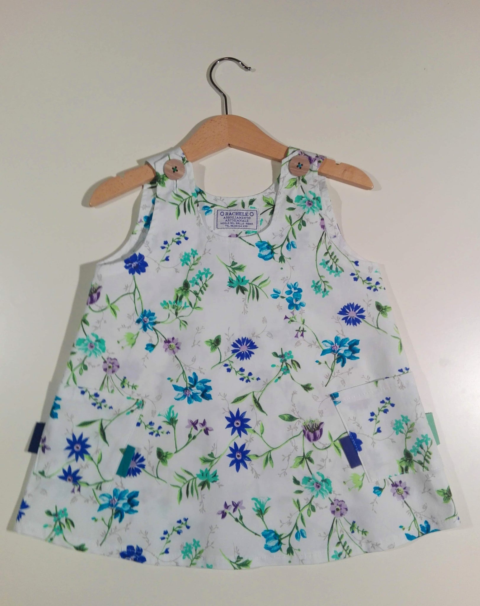 Trapeze dress in cotton – Rachele Handmade Kidswear