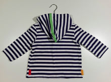 Load image into Gallery viewer, Long-sleeved striped sweater in cotton with hood
