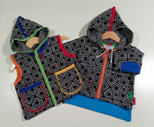 Load image into Gallery viewer, Jacket in mixed cotton and wool with hood
