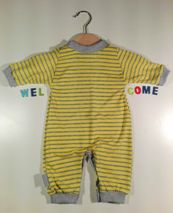 Onesie in thin cotton with cuffs